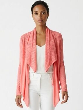 ANTHROPOLOGIE | VANESSA VIRGINIA Coral Waterfall Open Cardigan Women’s Size S